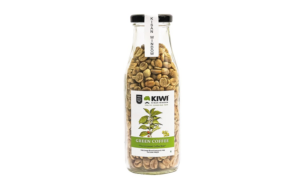 Kiwi Kisan Window Green Coffee    Glass Bottle  200 grams